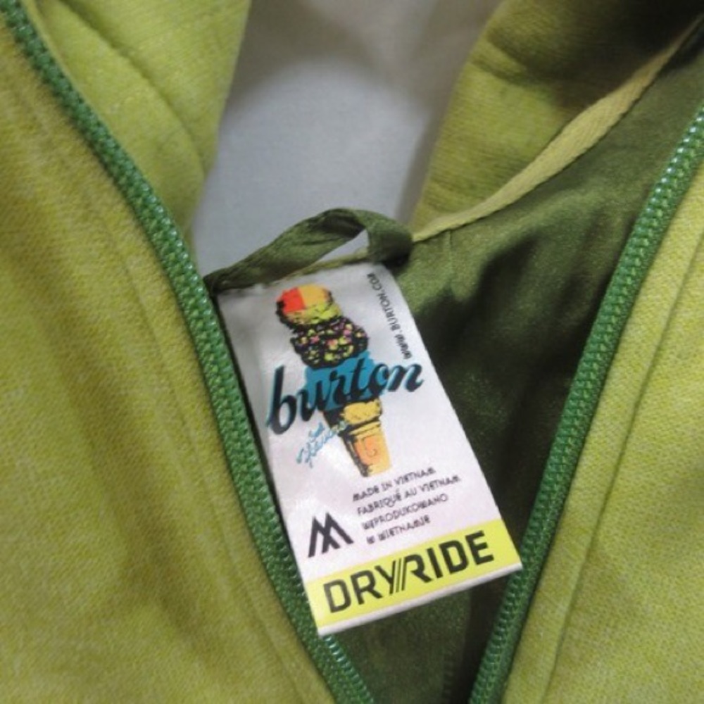 Burton Vintage Green Vest with hood - Picture 2 of 4